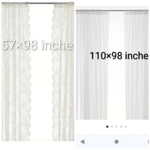 IKEA Elegant White Sheer Curtains